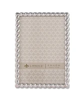 Lawrence Frames 710046 Silver Metal Rope Picture Frame - 4" x 6"