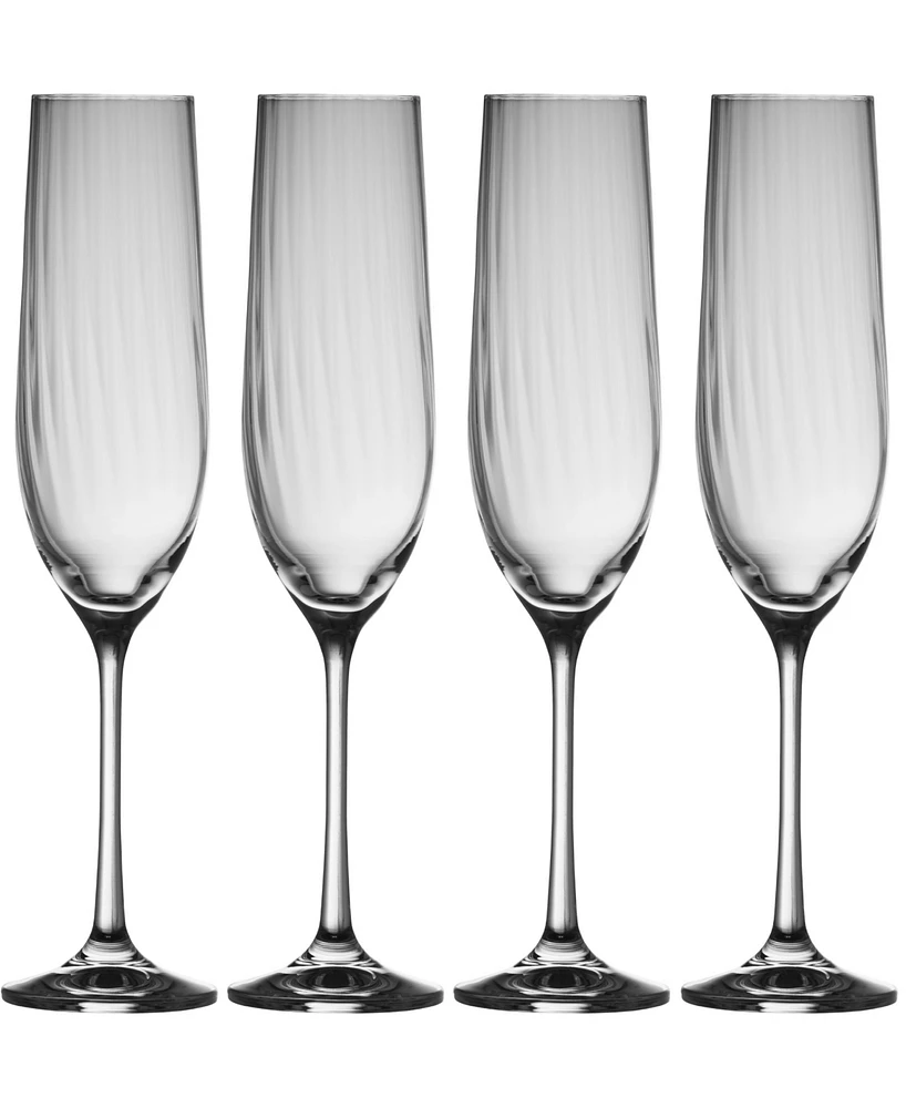 Erne Flute Glass Set of 4