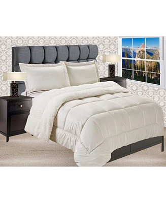 Elegant Comfort Micromink/Sherpa Reversible Down Alternative Microsuede 2-Pc. Comforter Sets