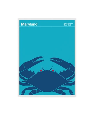 Print Collection - Artist 'Blue Crab Maryland' Canvas Art - 14" x 19"