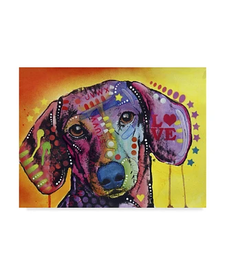 Dean Russo 'Tilt Dachshund Love' Canvas Art - 19" x 14"