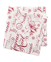 Vintage Christmas Print Napkin, Set of 6