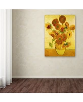 Vincent Van Gogh 'Vase with Sunflowers' Canvas Art