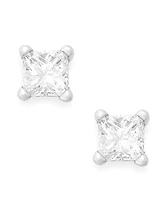 Princess-Cut Diamond Stud Earrings in 10k White or Yellow Gold (1/6 ct. t.w.)