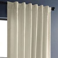 Half Price Drapes Off White Vintage Textured Faux Dupioni Silk Blackout Curtain