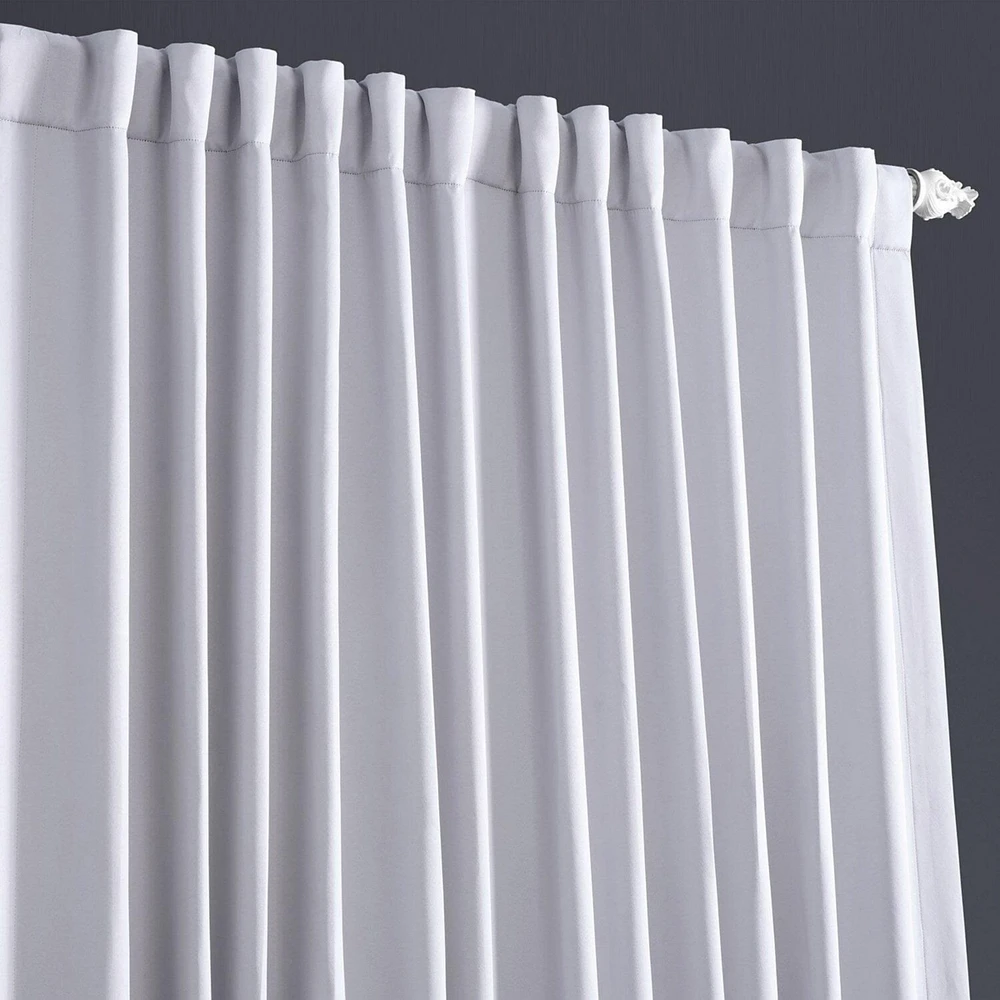 Half Price Drapes Fog Grey Extra Wide Room Darkening Curtain