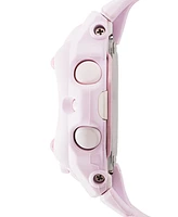 Baby-g Women's Digital Pink Resin Strap Watch 42.6mm