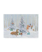 Emily Adams Christmas Critters Bright I Canvas Art - 27" x 33.5"