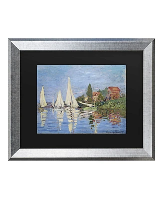 Claude Monet Regatta at Argenteuil Matted Framed Art - 20" x 25"