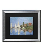 Claude Monet Regatta at Argenteuil Matted Framed Art - 20" x 25"