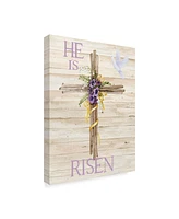 Kathleen Parr Mckenna Easter Blessing Saying Iii with Cross V2 Canvas Art