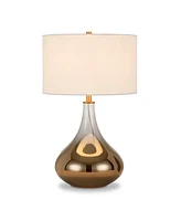 Hudson & Canal Mirabella Table Lamp In Ombre Brass Colored Glass