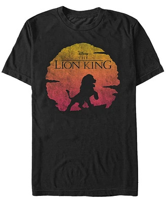 Disney Men's Lion King Sunset Pose Short Sleeve T-Shirt