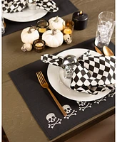 Design Imports Skulls Embroidered Placemat Set