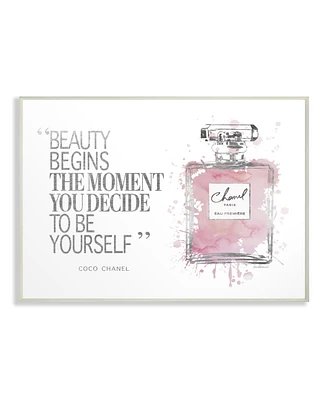 Stupell Industries Beauty Begins Fashion Perfume Wall Plaque Art