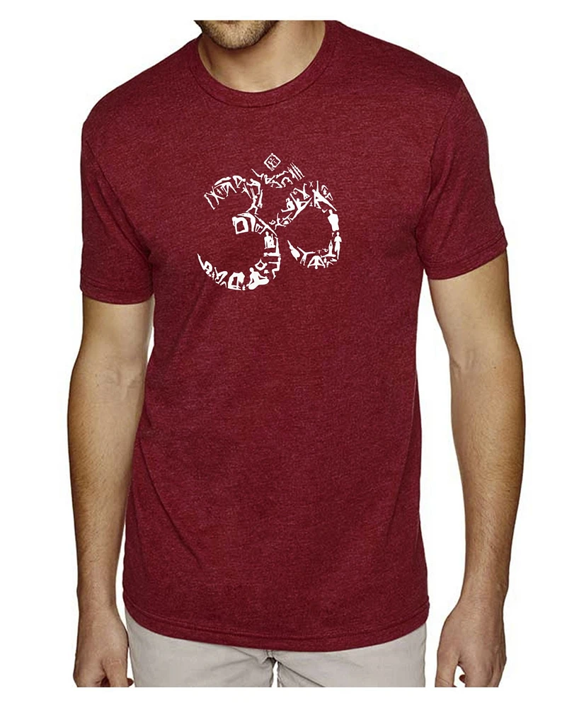 La Pop Art Men's Premium Word T-Shirt - Om Symbol
