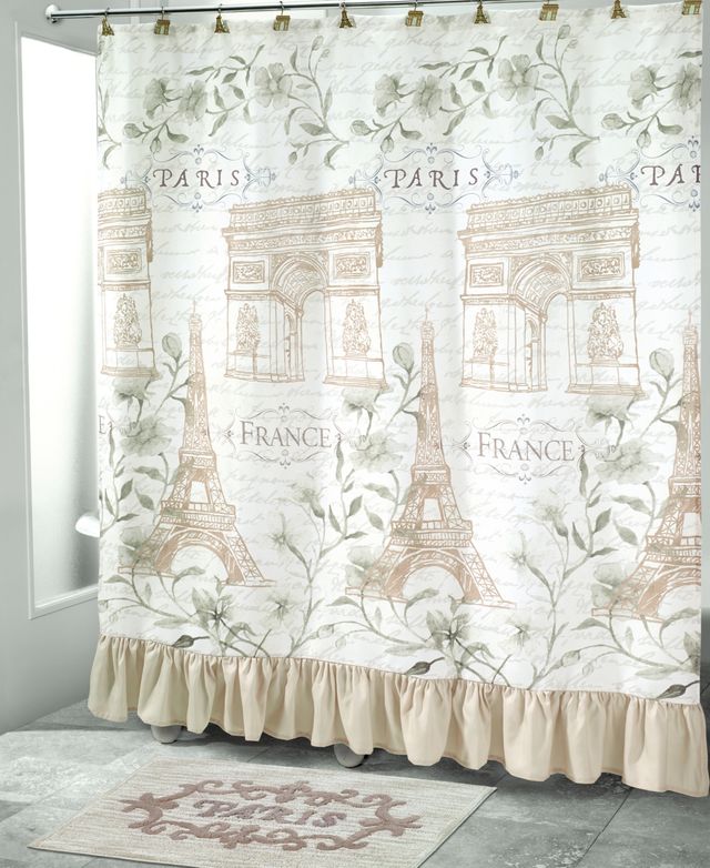 Avanti Paris Botanique Printed Shower Curtain, 72" x 72"