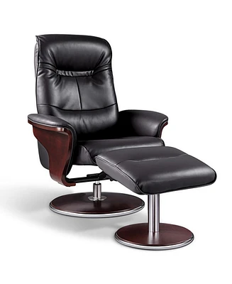 Artiva Usa Milano Swivel Recliner and Ottoman