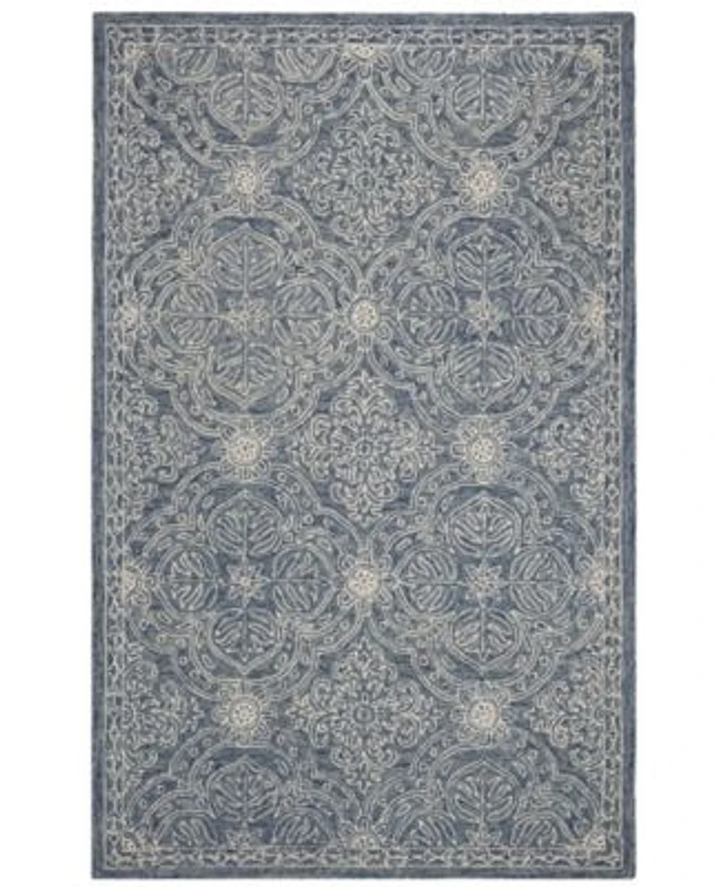Lauren Ralph Lauren Etienne Lrl6603m Blue Ivory Area Rug Collection