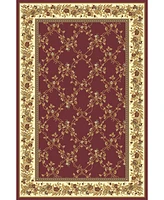 Closeout! Km Home 1427/1733/Burgundy Navelli Red 7'9" x 11'6" Area Rug