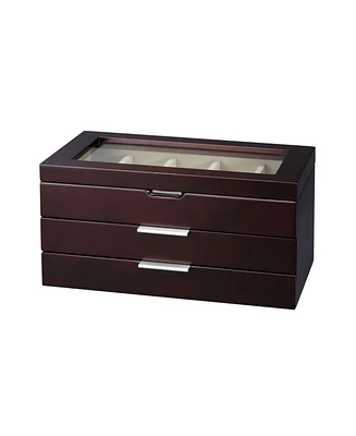 Pko Inc. Wooden 2 Drawer Watch Box