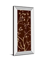 Classy Art Branching Out I by Diane Stimson Mirror Framed Print Wall Art - 18" x 42"