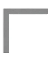 Amanti Art Brushed Framed Bathroom Vanity Wall Mirror, 19.5" x 23.50"