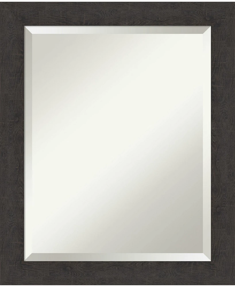Amanti Art Rustic Plank Framed Bathroom Vanity Wall Mirror, 19.25" x 23.25"