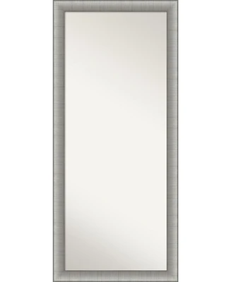 Amanti Art Elegant Brushed Framed Floor/Leaner Full Length Mirror, 28.75" x 64.75"