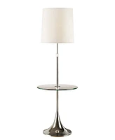 Artiva Usa Enzo Modern Adjustable 52 To 65" Floor Lamp with Tempered Glass Table
