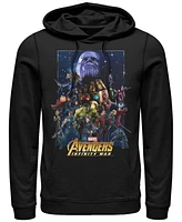 Marvel Men's Avengers Infinity War Big Face Thanos Poster, Pullover Hoodie
