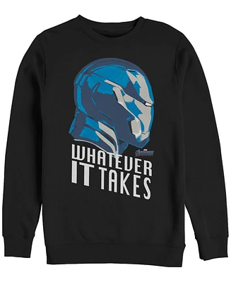 Marvel Men's Avengers Endgame Iron Man Whatever It Takes, Crewneck Fleece