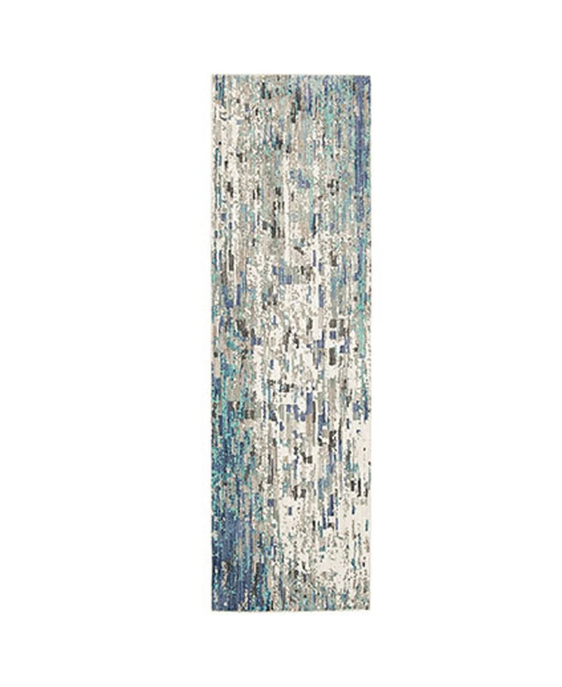 Closeout! Scott Living Expressions Precipice Lagoon 2'4" x 7'10" Runner Rug