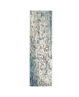 Closeout! Scott Living Expressions Precipice Lagoon 2'4" x 7'10" Runner Rug