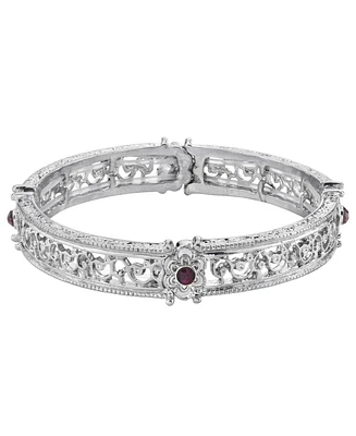 2028 Silver-Tone Stretch Bracelet