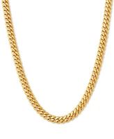Cuban Link 24" Chain Necklace in 18k Gold-Plated Sterling Silver