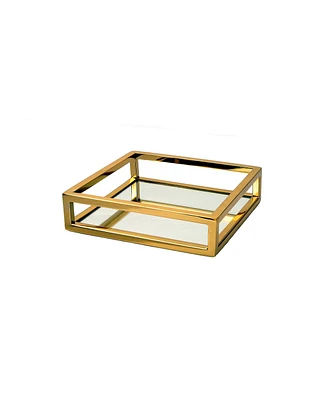 Classic Touch 8" Square Mirror Napkin Holder