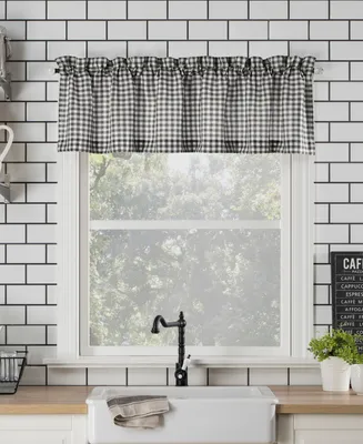 Parkham Farmhouse Plaid Semi-Sheer Rod Pocket Kitchen Curtain Valance