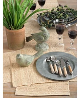 Saro Lifestyle Woven Nubby Natural Table Runner