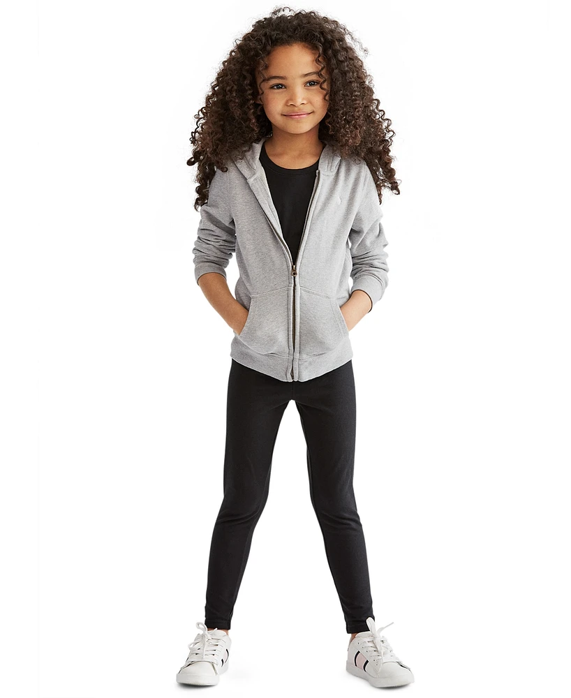 Toddler and Little Girls Stretch Embroidered Pony Cotton Leggings