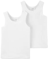 Carter's Little and Big Girls Cotton Tank Tops, Pack of 2
