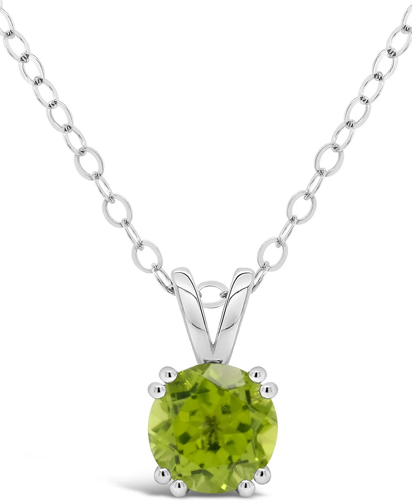 Gemstone Pendant Necklace Sterling Silver