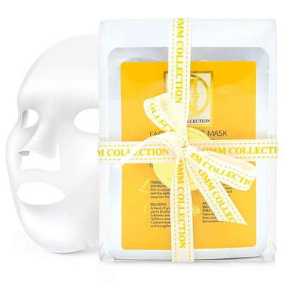 Omm Collection 4-Piece Bio cellulose Face Mask Set, 7 oz