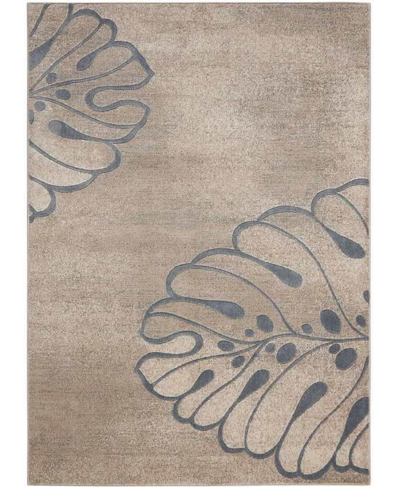 Long Street Looms Samuel SAM04 Beige 3'10" x 5'10" Area Rug