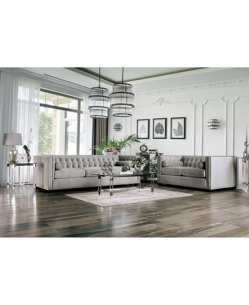 Furniture of America Cantar Upholstered Love Seat