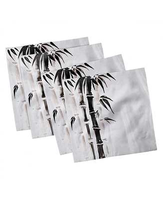 Ambesonne Bamboo Set of 4 Napkins, 18" x 18"