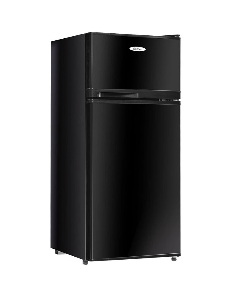 2 Doors 3.4 cu ft. Unit Compact Mini Refrigerator Freezer Cooler