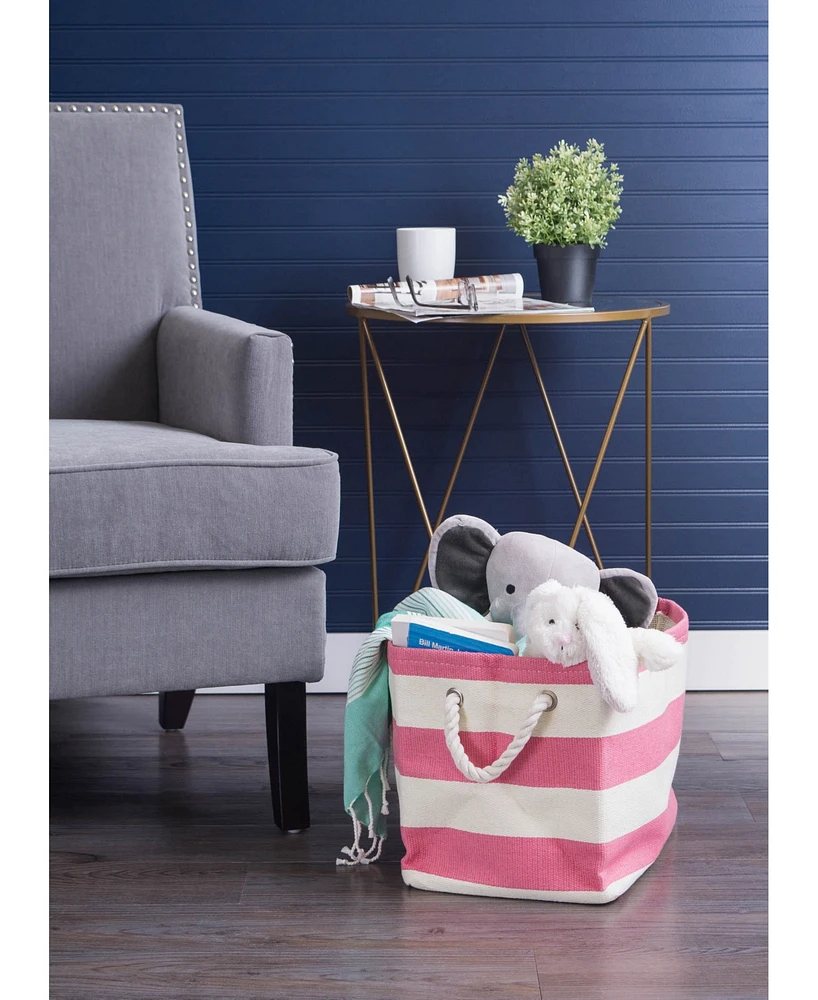 Design Imports Paper Bin Stripe Rectangle Large