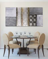 Empire Art Direct Stacked 1 Textured Metallic Hand Painted Wall Art by Martin Edwards, 30" x 60" x 2"