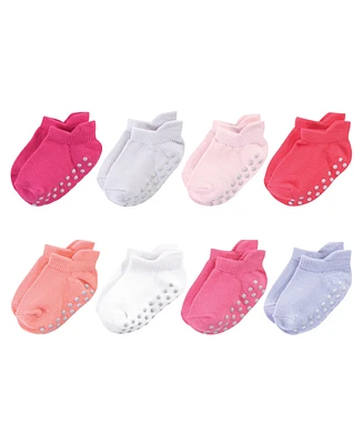 Touched by Nature Baby Girls Safe Step Organic Cotton Socks with Non Skid Soles